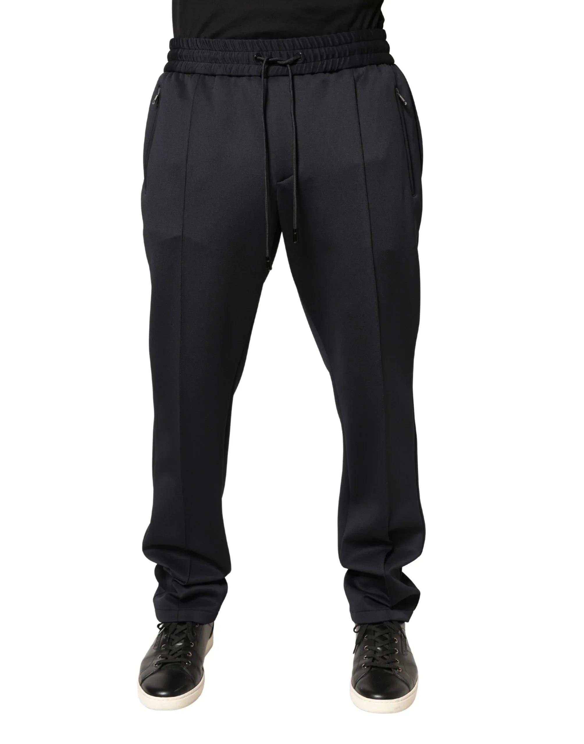 Dolce & Gabbana Black Polyester Skinny Jogger Trouser Pants - Zeiniez