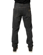 Dolce & Gabbana Dark Gray Slim Fit Cotton Men Denim Jeans - Zeiniez