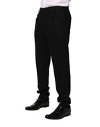 Dolce & Gabbana Black Wool Skinny Men Dress Trouser Pants - Zeiniez