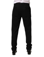 Dolce & Gabbana Black Wool Skinny Men Dress Trouser Pants - Zeiniez