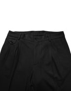 Dolce & Gabbana Black Wool Skinny Men Dress Trouser Pants - Zeiniez