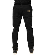 Dolce & Gabbana Black Tattered Skinny Cotton Denim Jeans - Zeiniez