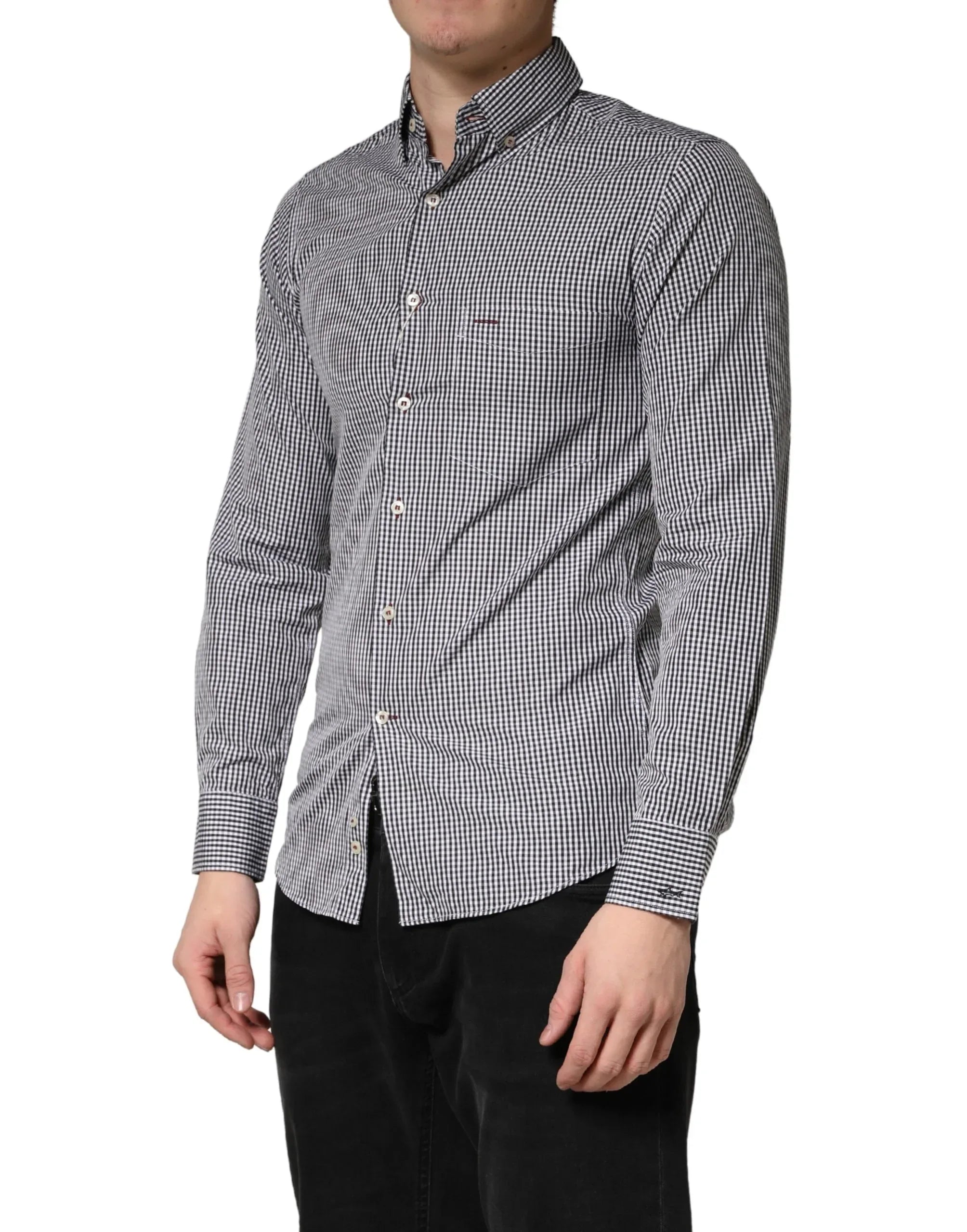 Paul & Shark Gray Cotton Long Sleeves Button Down Dress Shirt - Zeiniez