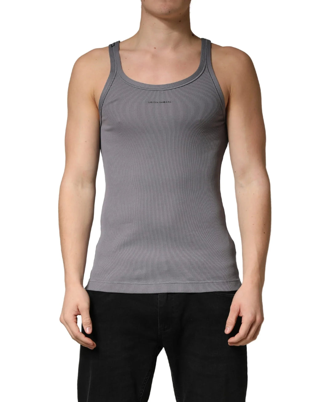 Dolce & Gabbana Gray Sleeveless Round Neck Tank Top T-shirt - Zeiniez