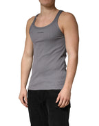 Dolce & Gabbana Gray Sleeveless Round Neck Tank Top T-shirt - Zeiniez