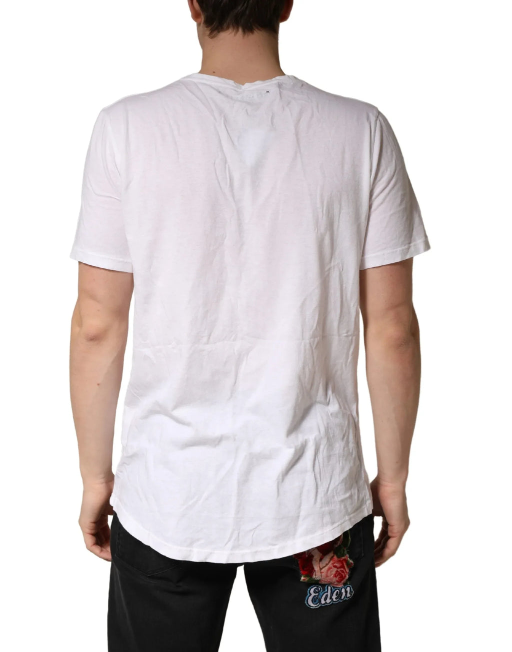 Bottega Veneta White 100% Cotton Plain Round Neck Men Shirt T-shirt - Zeiniez
