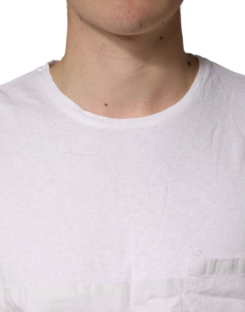 Bottega Veneta White 100% Cotton Plain Round Neck Men Shirt T-shirt - Zeiniez