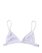 Dolce & Gabbana Top White Nylon Triangle Swimwear Beachwear Bikini - Zeiniez