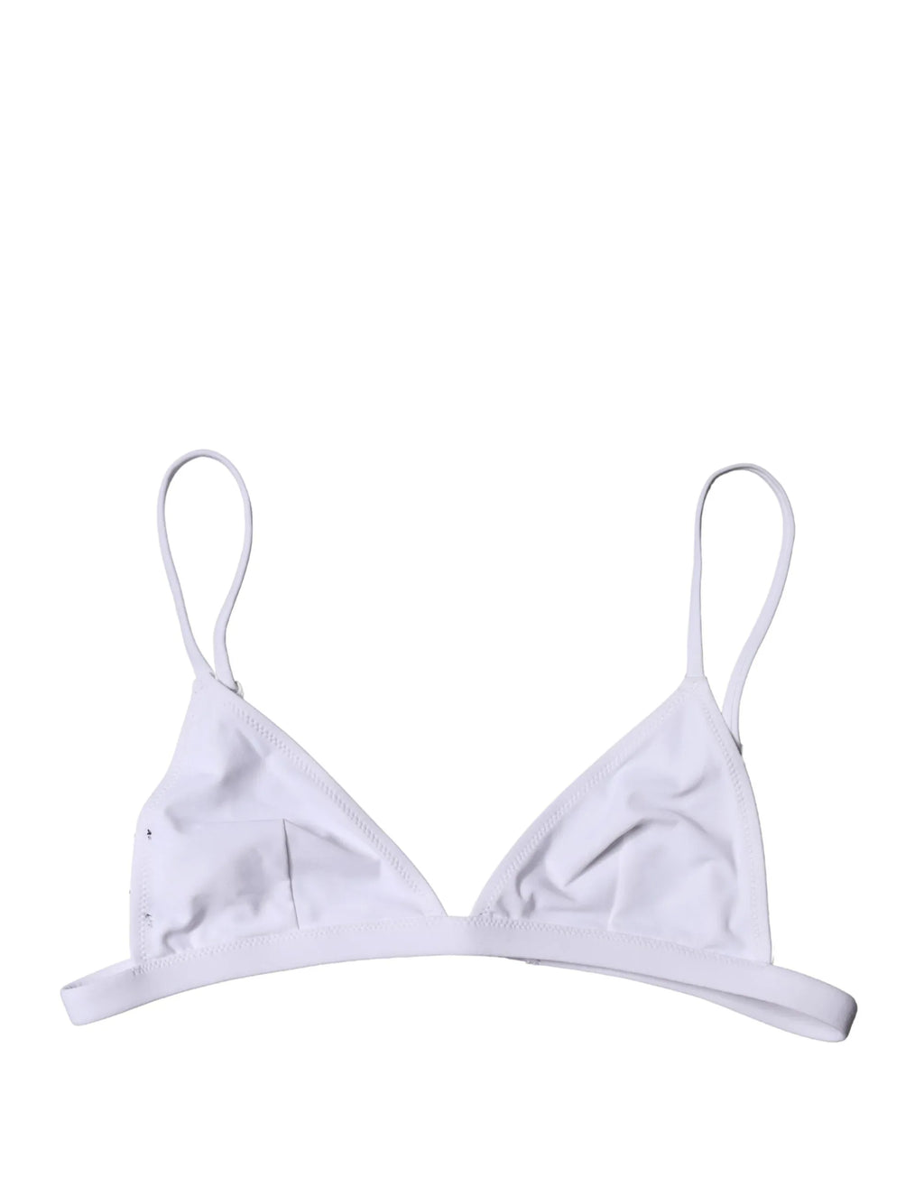 Dolce & Gabbana Top White Nylon Triangle Swimwear Beachwear Bikini - Zeiniez