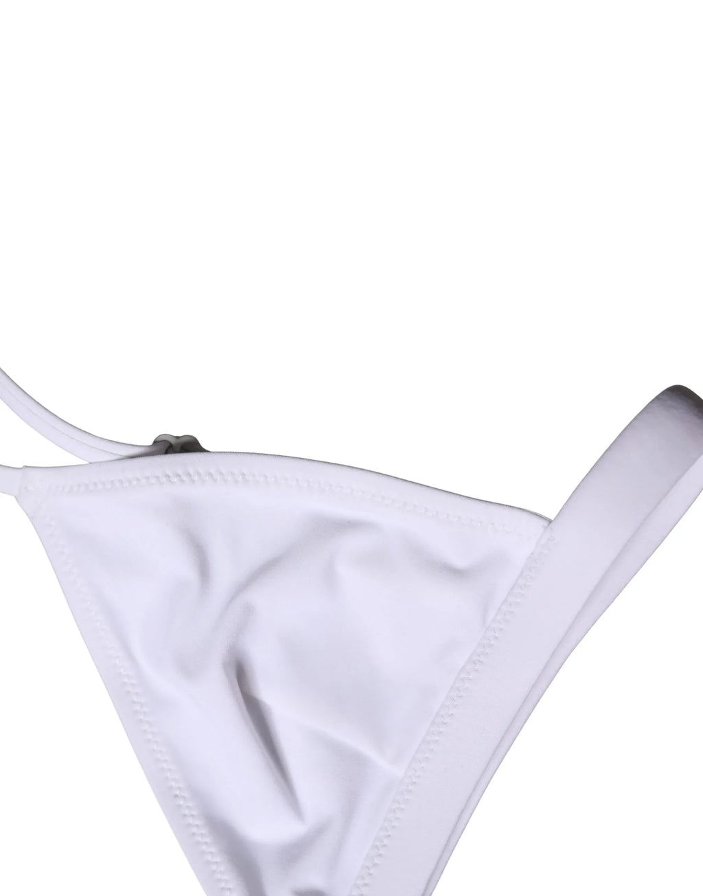 Dolce & Gabbana Top White Nylon Triangle Swimwear Beachwear Bikini - Zeiniez