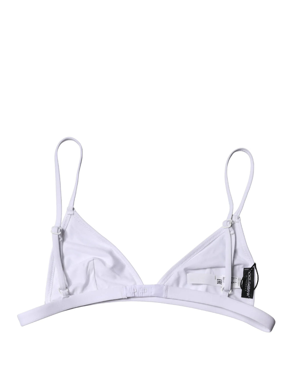 Dolce & Gabbana Top White Nylon Triangle Swimwear Beachwear Bikini - Zeiniez