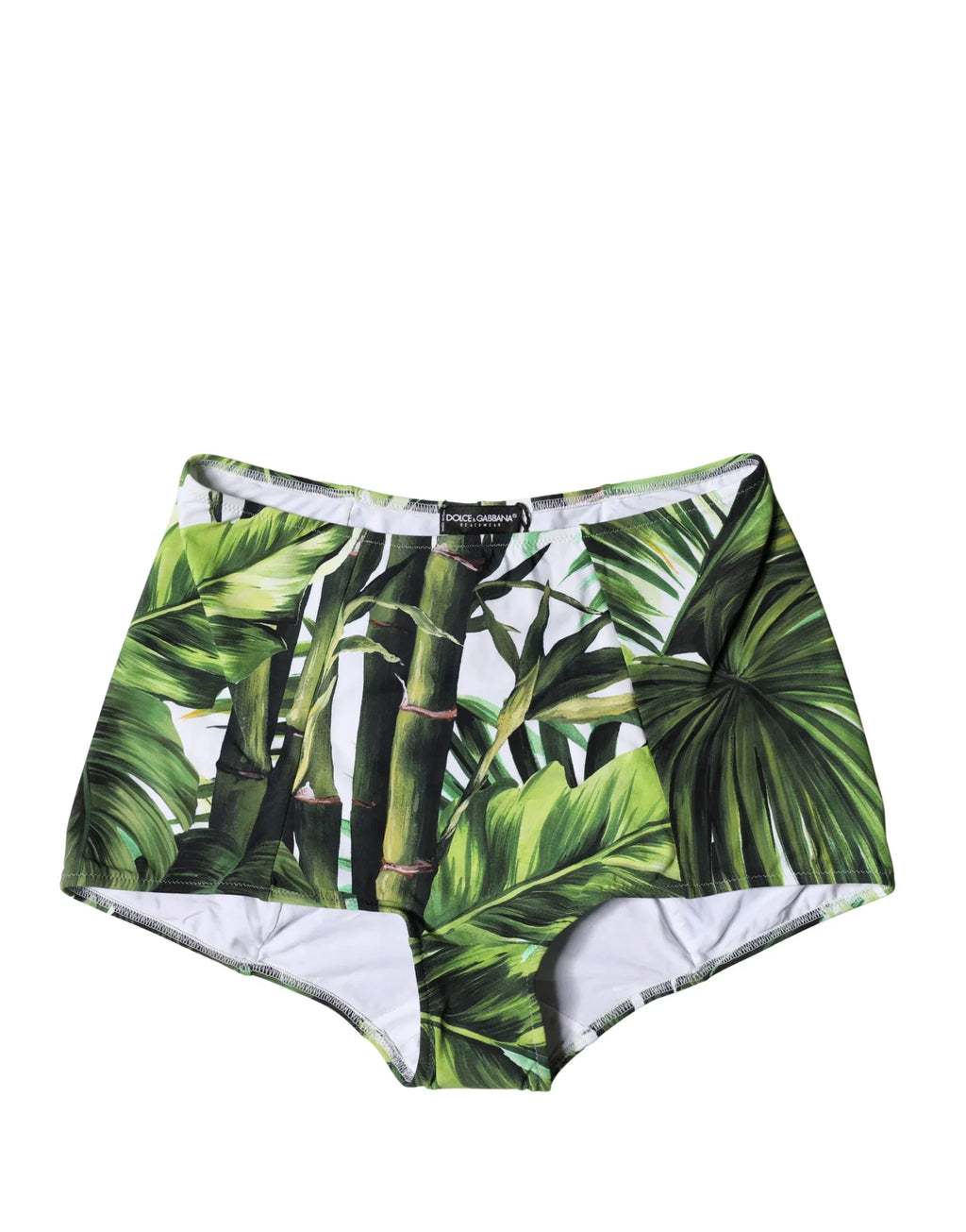 Dolce & Gabbana Green Leaf Print High-Waisted Girdle Underwear - Zeiniez