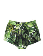 Dolce & Gabbana Green Leaf Print High-Waisted Girdle Underwear - Zeiniez