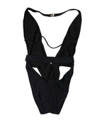 Dolce & Gabbana Black DG Nylon One-Piece Swimsuit Swimwear - Zeiniez