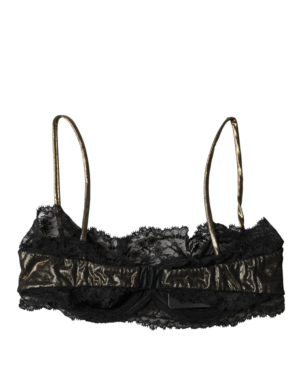 Dolce & Gabbana Black Silk Underwired Balconnet Bra Underwear - Zeiniez