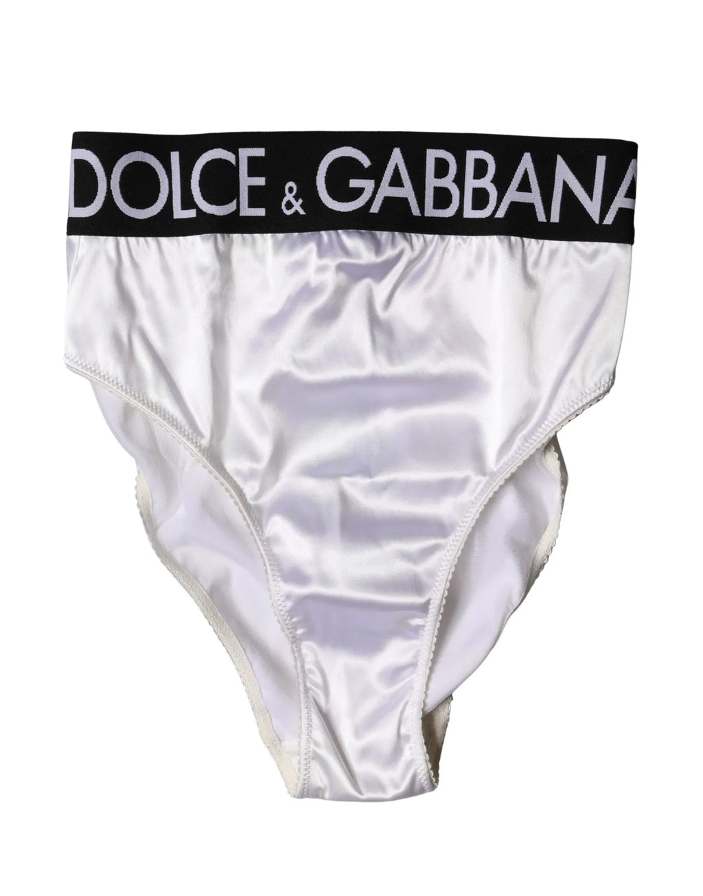 Dolce & Gabbana White Logo Brief High Waist Panty Underwear - Zeiniez