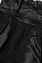 Dolce & Gabbana Black Silk Lace Trim Lingerie Top Underwear - Zeiniez