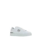 Philipp Plein White Calf Leather Bos Taurus Low Top Sneakers - Zeiniez