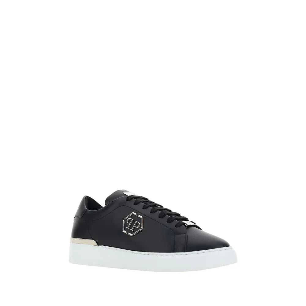 Philipp Plein Black Calf Leather Bos Taurus Low Top Sneakers - Zeiniez