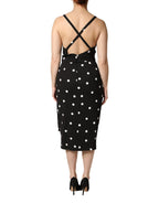 Dolce & Gabbana Black Polka Dotted Viscose Sheath Dress - Zeiniez