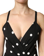 Dolce & Gabbana Black Polka Dotted Viscose Sheath Dress - Zeiniez