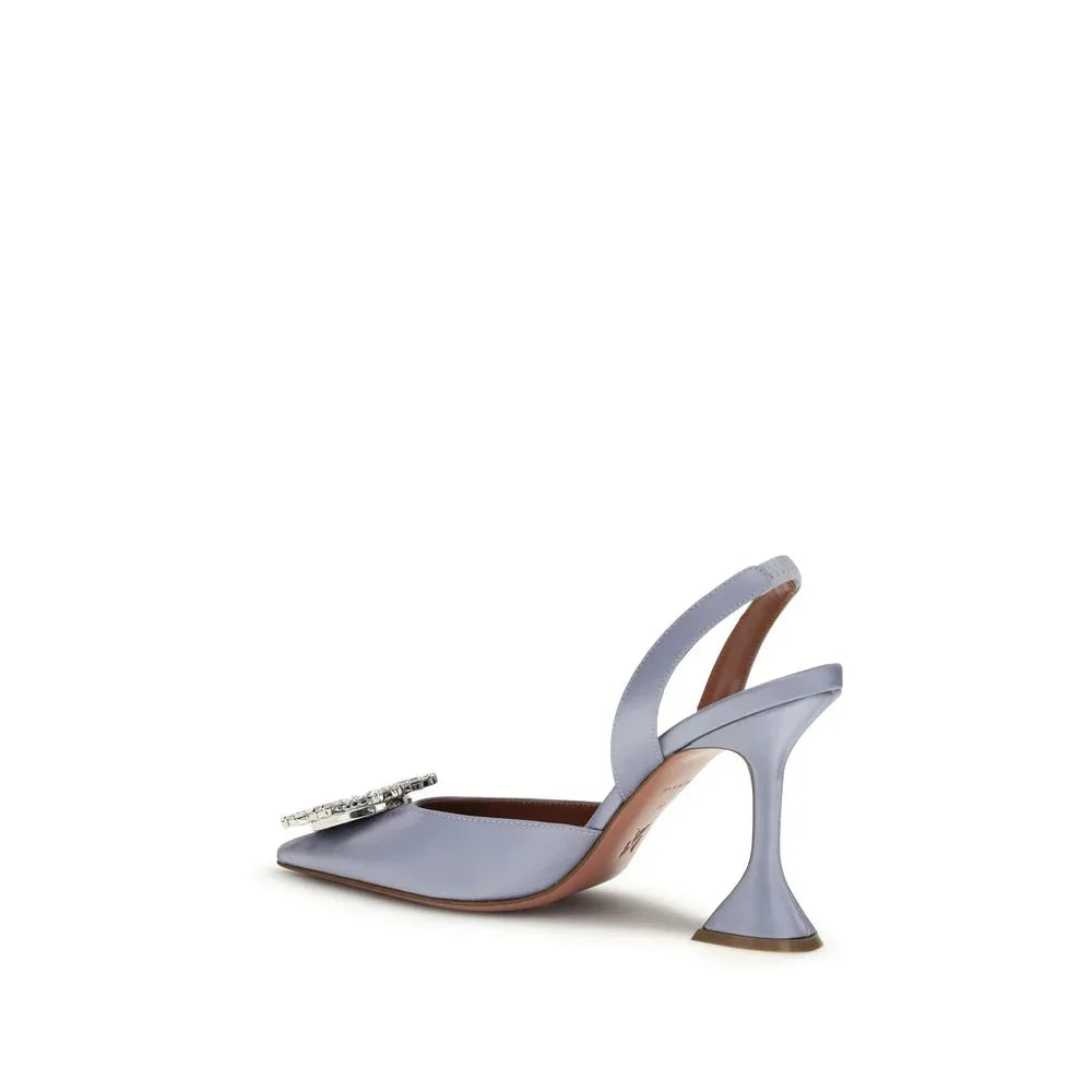 Amina Muaddi Purple Silk Pumps - Zeiniez