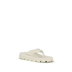 Prada White Rubber Flip-Flop Sandals - Zeiniez