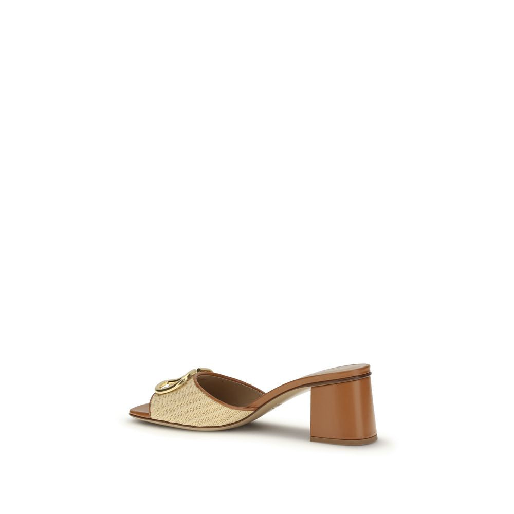 Valentino Garavani Beige Cotton Platform Sandals
