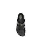 Valentino Garavani Black Calf Leather Bos Taurus Sandals - Zeiniez