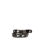P.A.R.O.S.H. Black Calf Leather Bos Taurus Belt - Zeiniez