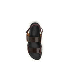 Marni Black Calf Leather Bos Taurus Strap-On Sandals - Zeiniez