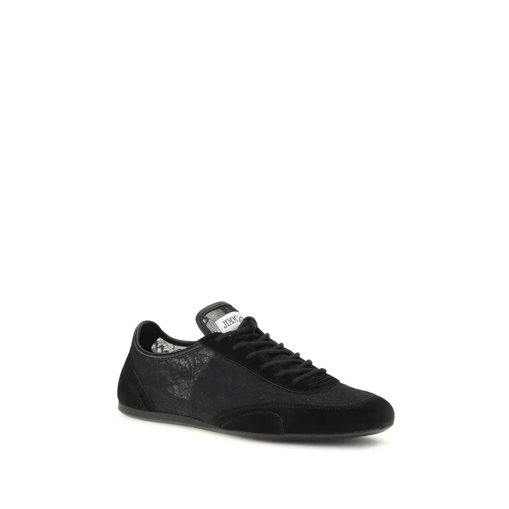 Jimmy Choo Black Calf Leather Bos Taurus Athletic Sneakers - Zeiniez