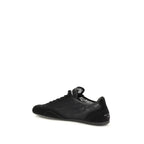 Jimmy Choo Black Calf Leather Bos Taurus Athletic Sneakers - Zeiniez