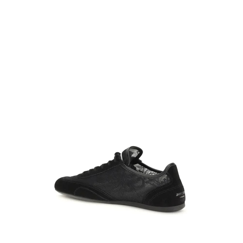 Jimmy Choo Black Calf Leather Bos Taurus Athletic Sneakers - Zeiniez
