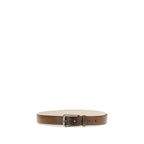 Brunello Cucinelli Brown Calf Leather Bos Taurus Regular Belt - Zeiniez