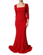 Dolce & Gabbana Red Viscose Sheath Bodycon Mermaid Dress - Zeiniez