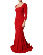 Dolce & Gabbana Red Viscose Sheath Bodycon Mermaid Dress - Zeiniez