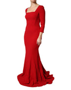Dolce & Gabbana Red Viscose Sheath Bodycon Mermaid Dress