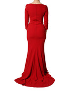Dolce & Gabbana Red Viscose Sheath Bodycon Mermaid Dress - Zeiniez