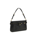 PINKO Black Calf Leather Bos Taurus Shoulder Bag - Zeiniez