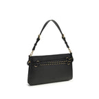PINKO Black Calf Leather Bos Taurus Shoulder Bag - Zeiniez