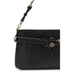 PINKO Black Calf Leather Bos Taurus Shoulder Bag - Zeiniez