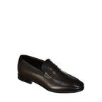 Salvatore Ferragamo Brown Leather Slip-On Loafers - Zeiniez