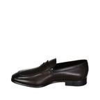 Salvatore Ferragamo Brown Leather Slip-On Loafers - Zeiniez