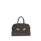 Ferragamo Brown Calf Leather Bos Taurus Handbag