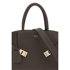 Ferragamo Brown Calf Leather Bos Taurus Handbag