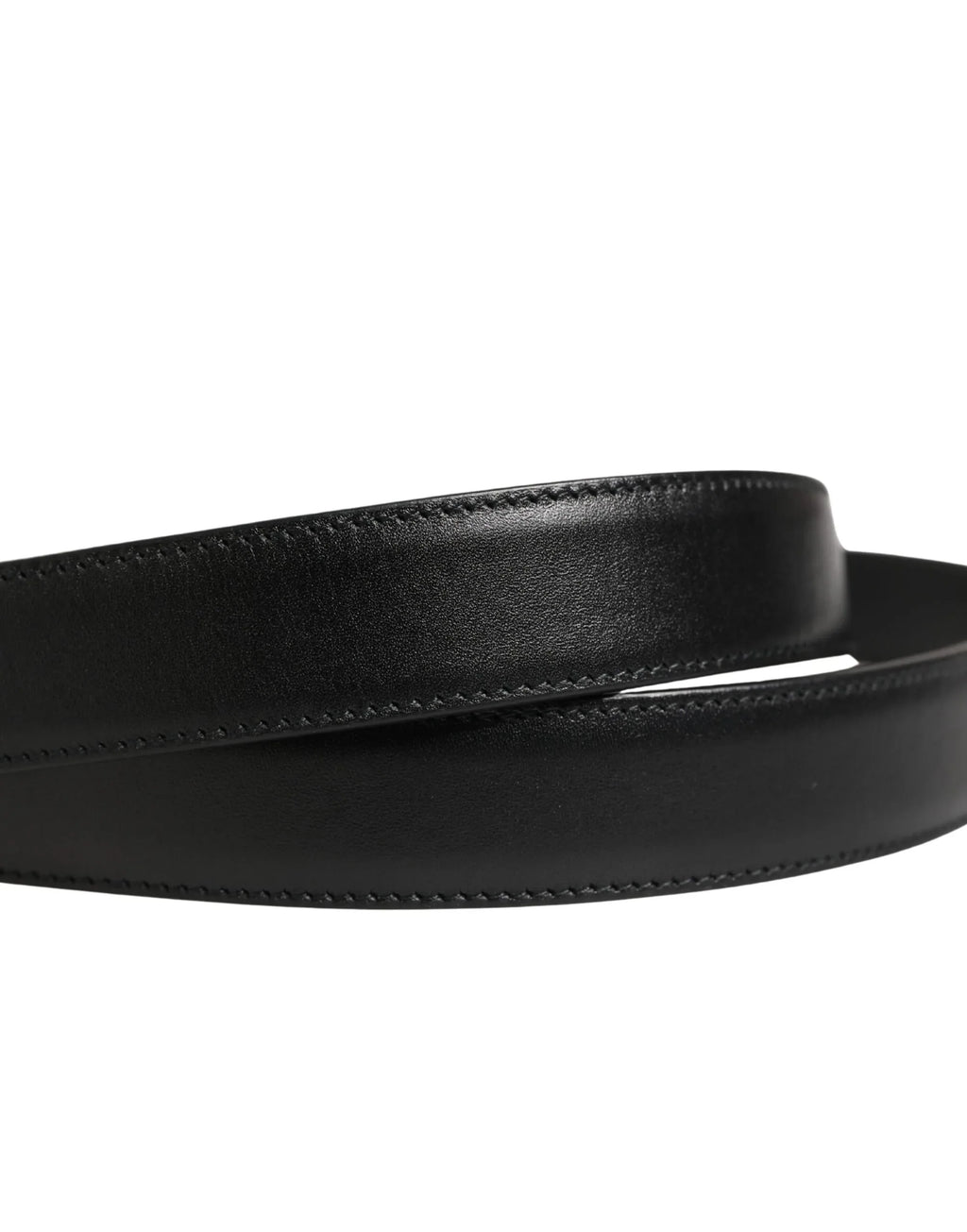 Dolce & Gabbana Men Black Classic Leather Metal Buckle Belt - Zeiniez