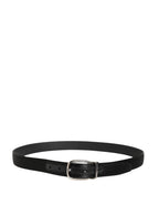 Dolce & Gabbana Men Black Classic Leather Metal Buckle Belt - Zeiniez