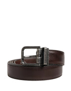 Dolce & Gabbana Men Brown Classic Leather Metal Buckle Belt - Zeiniez