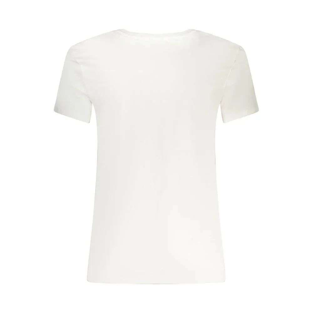 Guess Jeans White Cotton Men's V-Neck T-Shirt - Zeiniez